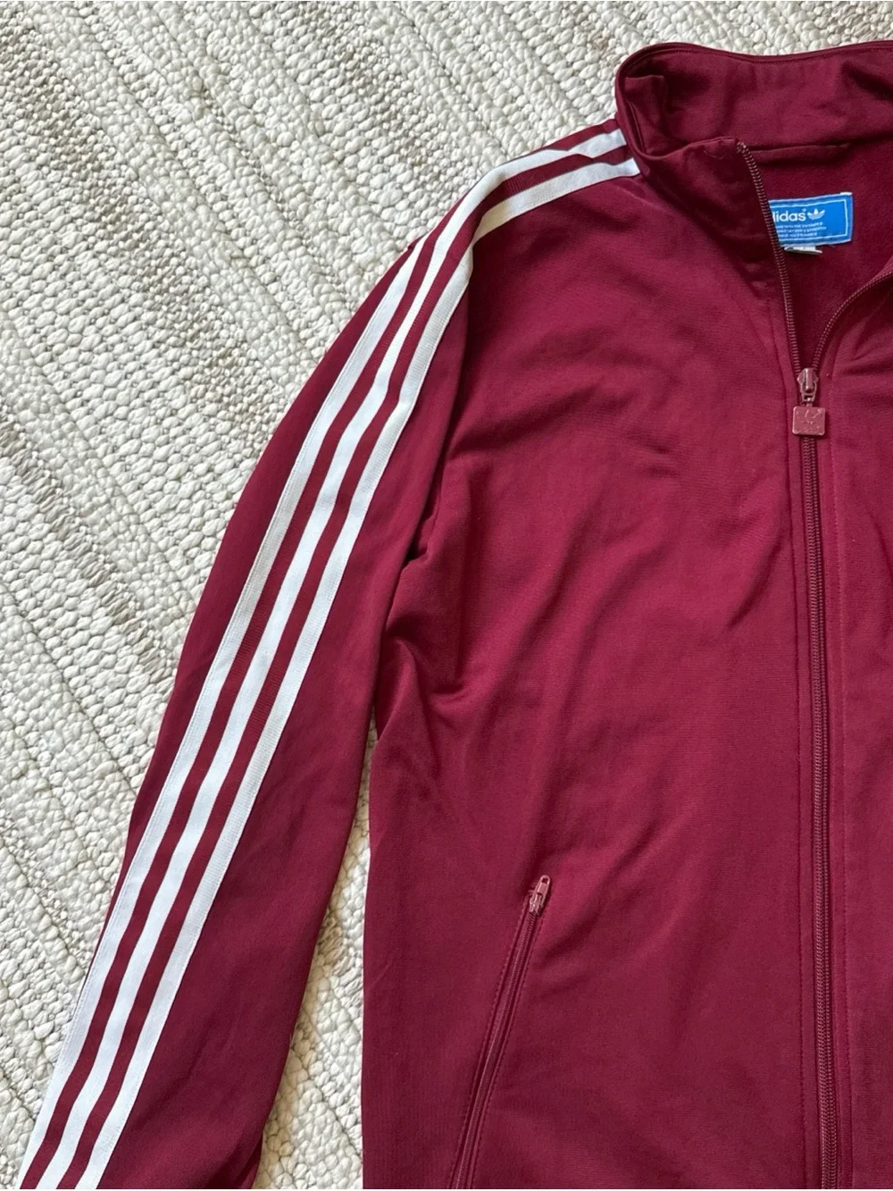 Adidas Originals Maroon Adicolor Classics Firebird Loose Track Suit XL Blue Tag